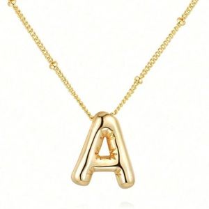 Gold Letter A Pendant Necklace